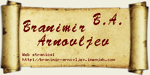 Branimir Arnovljev vizit kartica